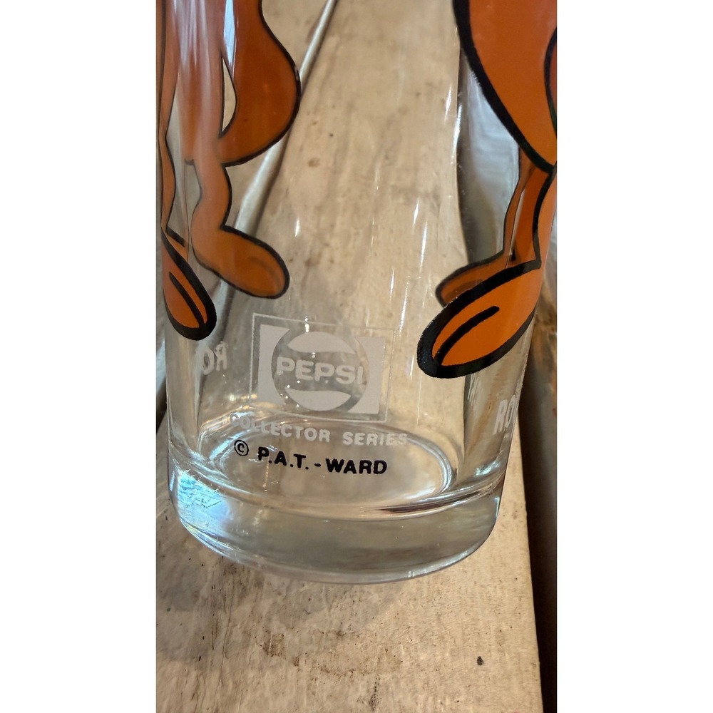 Vintage 1970s Pepsi Collector Series Rocky Cartoon Character Drinking Glass 6" - Picture 5 of 10